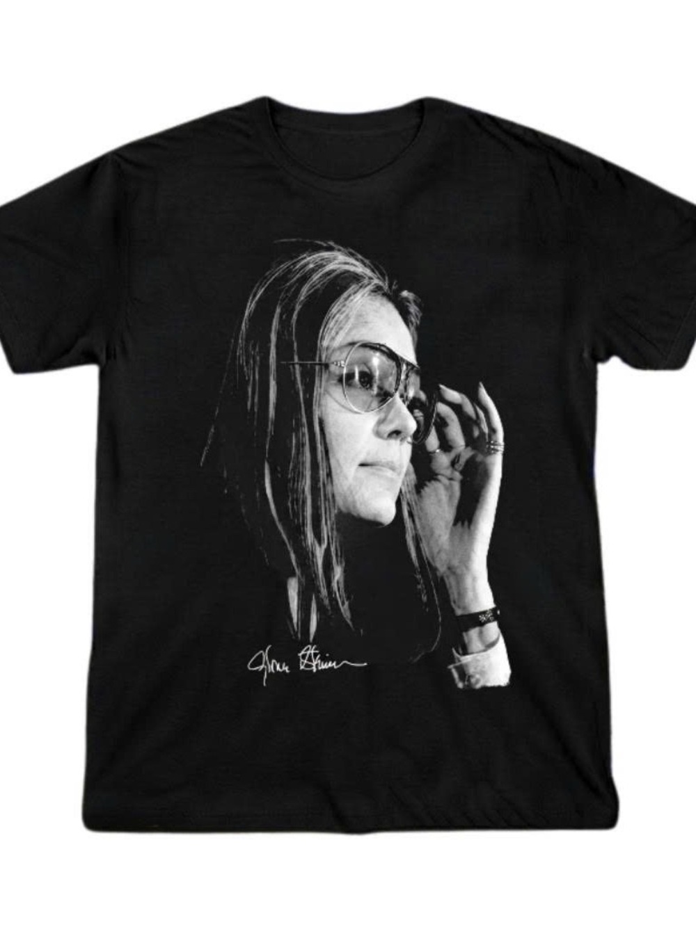 Gloria Steinem With Gildan Shirt Black Graphic Tee